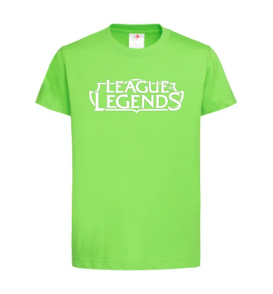 Дитяча футболка League of legends logo Лаймовий фото