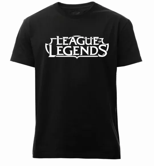 Мужская премиум футболка League of legends logo Черный фото
