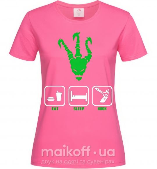 Жіноча футболка Трэш Яскраво-рожевий фото