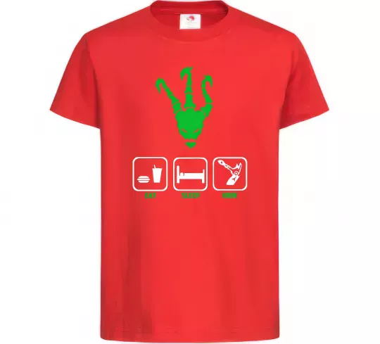 Дитяча футболка Треш Червоний фото