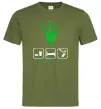 Мужская футболка Треш Оливковый фото