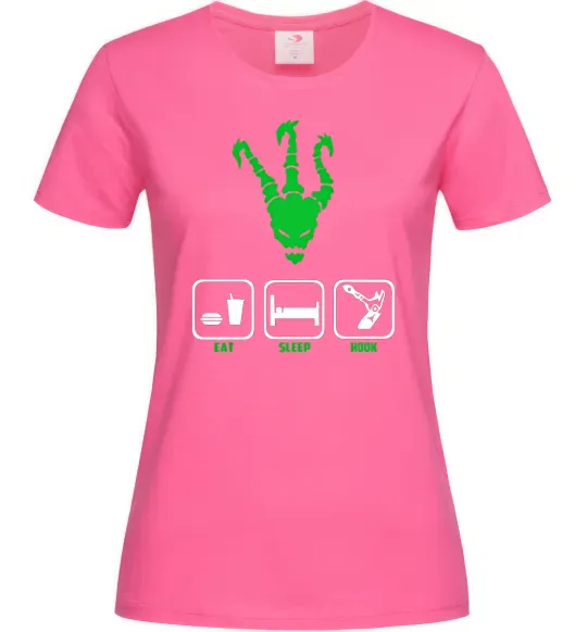 Женская футболка Треш Ярко-розовый фото