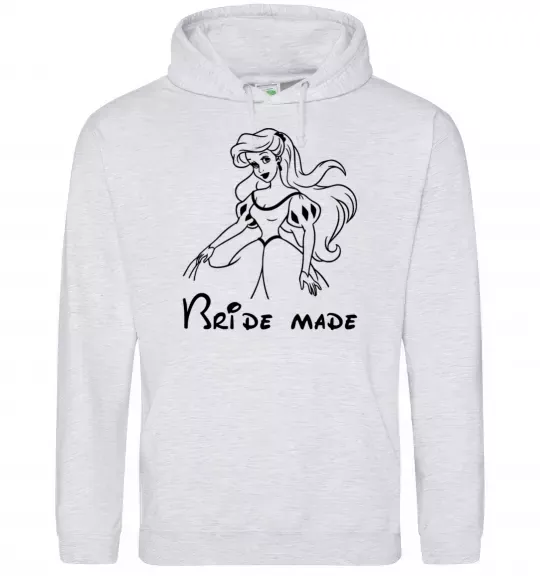 Жіноча толстовка (худі) Bride made Ariel Сірий меланж фото