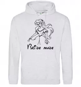 Жіноча толстовка (худі) Bride made Ariel Сірий меланж фото