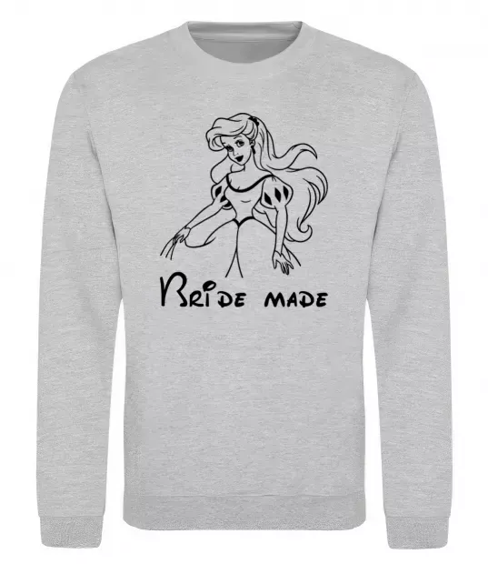 Світшот Bride made Ariel Сірий меланж фото