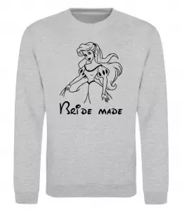 Свитшот Bride made Ariel Серый меланж фото