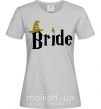 Жіноча футболка Bride hat Сірий фото