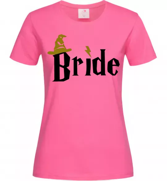 Жіноча футболка Bride hat Яскраво-рожевий фото