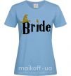 Жіноча футболка Bride hat Блакитний фото