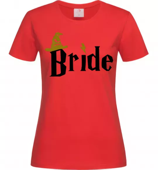 Жіноча футболка Bride hat Червоний фото