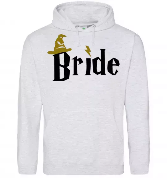 Жіноча толстовка (худі) Bride hat Сірий меланж фото