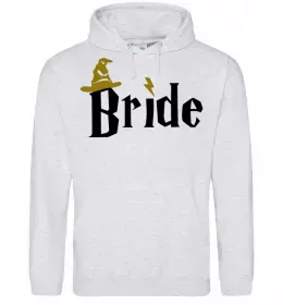 Женская толстовка (худи) Bride hat Серый меланж фото