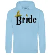 Женская толстовка (худи) Bride hat Голубой Женская толстовка (худи) Bride hat Голубой фото