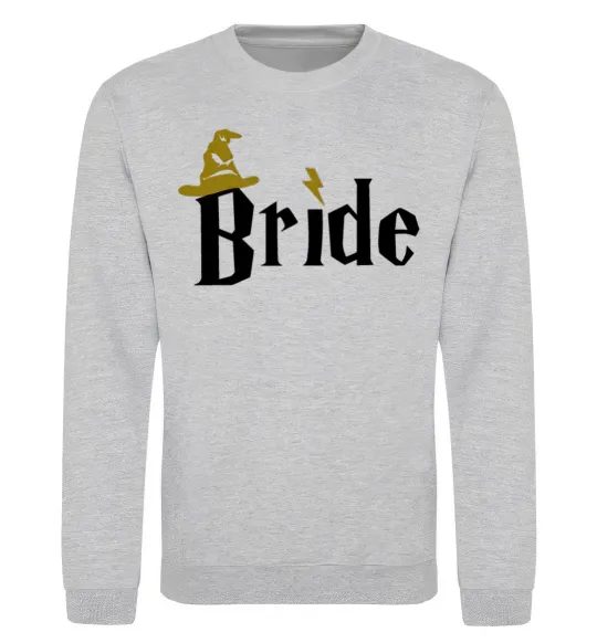 Світшот Bride hat Сірий меланж фото