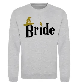 Світшот Bride hat Сірий меланж фото
