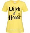 Жіноча футболка Witch of Honor Лимонний фото