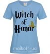 Жіноча футболка Witch of Honor Блакитний фото