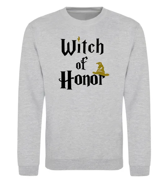 Свитшот Witch of Honor Серый меланж фото