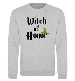Світшот Witch of Honor Сірий меланж фото