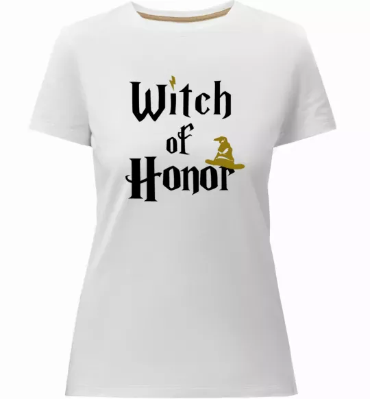 Жіноча преміум футболка Witch of Honor Білий фото