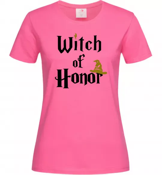 Женская футболка Witch of Honor Ярко-розовый фото