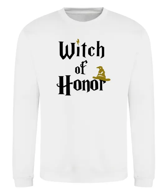 Свитшот Witch of Honor Белый фото