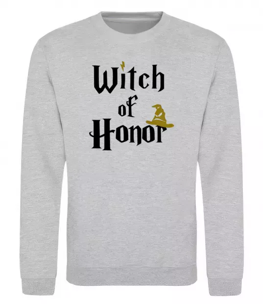 Свитшот Witch of Honor Серый меланж фото