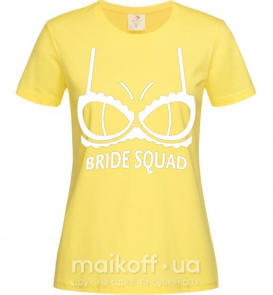 Жіноча футболка Bride squad brassiere white Лимонний фото
