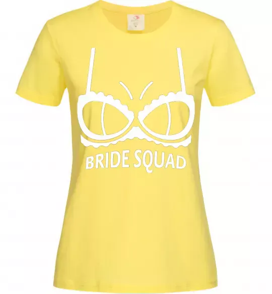 Женская футболка Bride squad brassiere white Лимонный фото