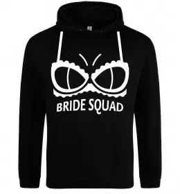 Жіноча толстовка (худі) Bride squad brassiere white Чорний фото