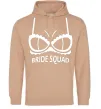 Женская толстовка (худи) Bride squad brassiere white Песочный фото