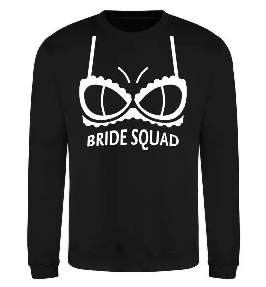 Світшот Bride squad brassiere white Чорний фото