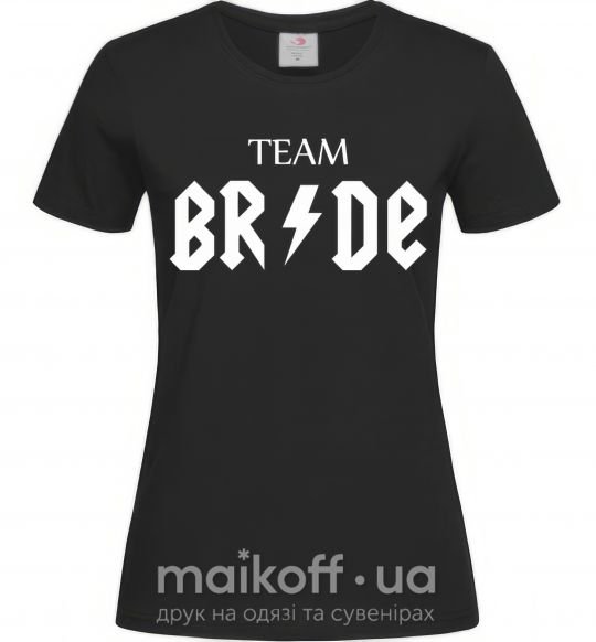 Женская футболка Team Bride ACDC Черный фото