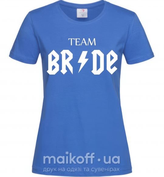 Жіноча футболка Team Bride ACDC Яскраво-синій фото