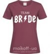 Жіноча футболка Team Bride ACDC Бордовий фото