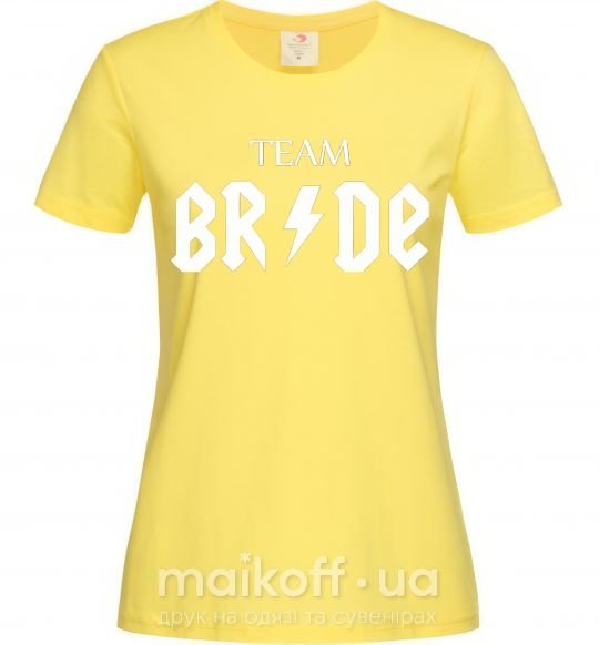 Женская футболка Team Bride ACDC Лимонный фото