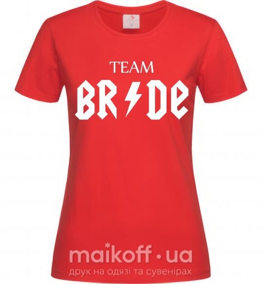 Жіноча футболка Team Bride ACDC Червоний фото