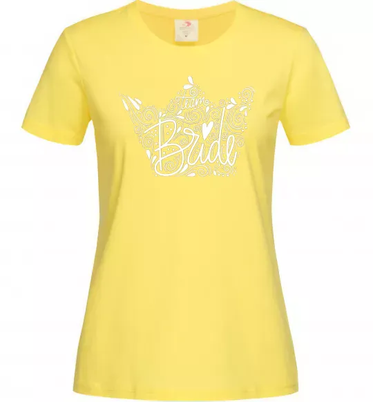 Женская футболка Team bride корона Лимонный фото