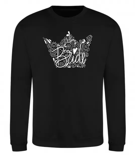 Свитшот Team bride корона Черный фото