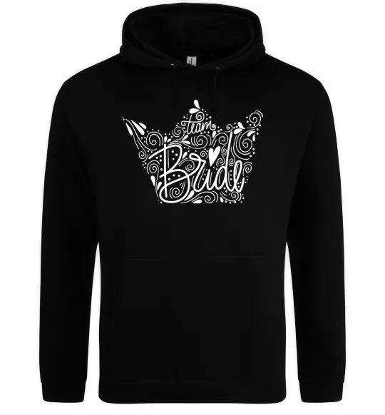 Жіноча толстовка (худі) Team bride корона Чорний фото