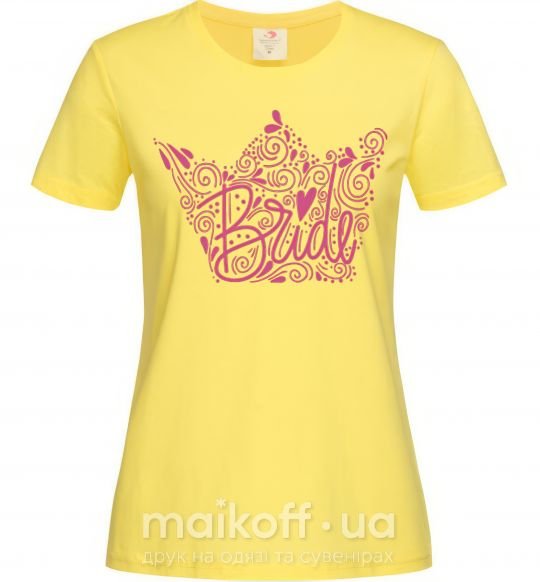 Жіноча футболка Bride crown Лимонний фото