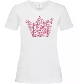 Женская футболка Bride crown Белый фото