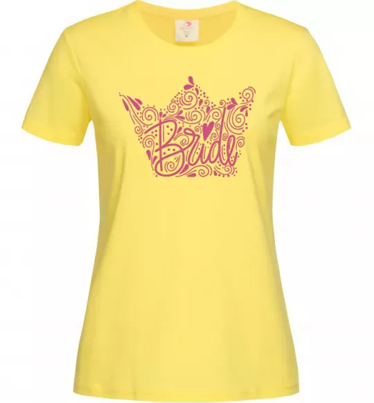 Жіноча футболка Bride crown Лимонний фото