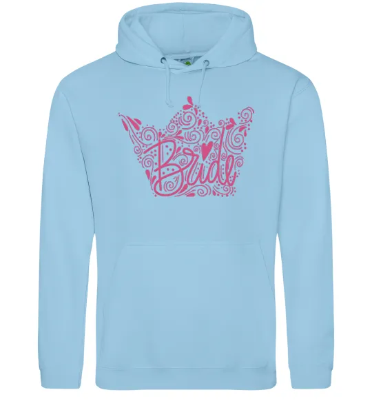 Женская толстовка (худи) Bride crown Голубой фото
