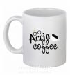 Чашка керамическая Accio coffee Белый фото