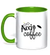 Чашка с цветной ручкой Accio coffee Лаймовый фото