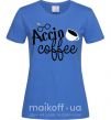 Жіноча футболка Accio coffee Яскраво-синій фото