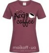 Жіноча футболка Accio coffee Бордовий фото