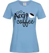 Женская футболка Accio coffee Голубой фото