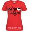 Женская футболка Accio coffee Красный фото